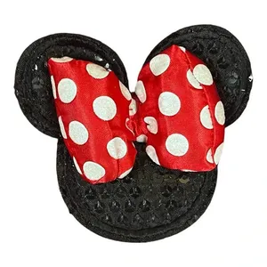 Disney Minnie Mouse Costume Hoodie Adult Small Red Polka‎ Dot 3D Ears Bow Zip Up thumbnail 4