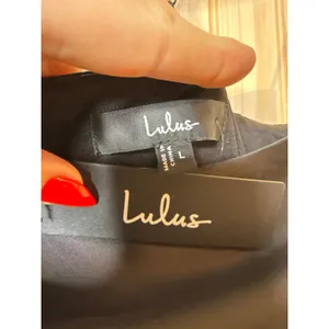 NWT Lulus Signature Elegance Black Satin One-Shoulder Maxi Dress Bridesmaid Sz L thumbnail 5