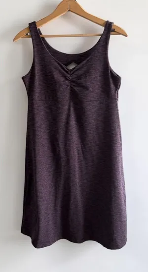 Kuhl‎ Women Plum Purple Heathered Ruched Keyhole Back Active Dress Size M thumbnail 1