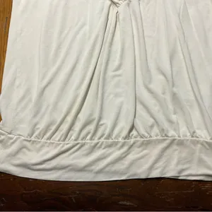 Banana Republic Sleeveless Cream Knit Top Draped Crossover Neckline Women Sz M thumbnail 4