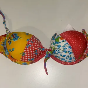 Recco Size Large Brazilian Underwire Floral Top & Coral Bottom Bikini. New thumbnail 6