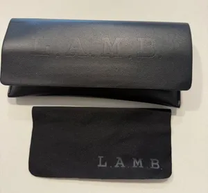L.A.M.B. Black Eyewear Case with Cloth thumbnail 1
