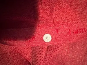 Lululemon Swiftly Tech Short Sleeve Crew Heathered Red Size 6 thumbnail 3