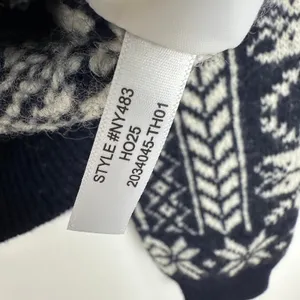 NEW Madewell Fair Isle Cardigan Jacket in Wool Navy Ivory Pattern Womens XL thumbnail 12