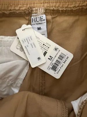 Hue Kick Flare Stretch Cotton Pull-On Pants, Tannin, Size Medium, NWT thumbnail 11