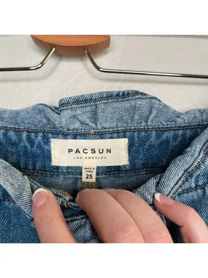 PacSun Womens Denim Cotton Mini Skirt Size 25 Blue thumbnail 6
