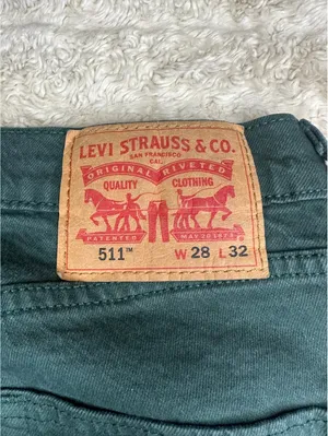 Levi's green 511 Slim Fit garment-dyed stretch denim jeans Water<Less 28x32 thumbnail 9