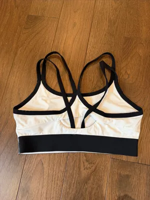Fabletics White & Black Strappy Sports Bra - Size L/XL - C71-008 thumbnail 2