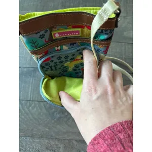 Lily Bloom crossbody bag‎ colorful pattern of dogs and forest scenery thumbnail 7