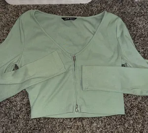 Shein Top Long Sleeve Green thumbnail 1