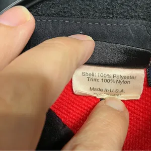 Marmot red fleece‎ half zip pullover made in the USA size medium thumbnail 5