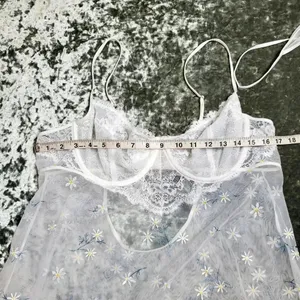INC International Concepts‎ Daisy-Embroidered Babydoll Lingerie Chemise thumbnail 5