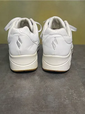 Skechers Uno Shimmer Away White Sneakers Women's Size 10 thumbnail 7