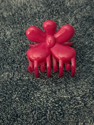 Pink Flower Hair Claw Clip - Bright Pink NWT thumbnail 3