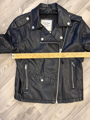 Abercrombie & Fitch Y2K Black Quilted vegan Leather Moto whimsigoth jacket S thumbnail 5