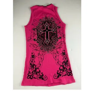 Y2K Vocal Crystal Hot Pink Tank Top - Size XL thumbnail 5