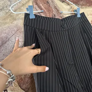Commense Relaxed Striped Suit Pants Set size large Black thumbnail 3