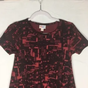 Lularoe Carly‎ Abstract Print Short Sleeve Dress thumbnail 4