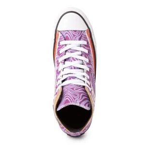 NEW Wonka x‎ Converse Chuck Taylor High Swirl Pixel Purple Novelty M6.5 W8.5 thumbnail 7