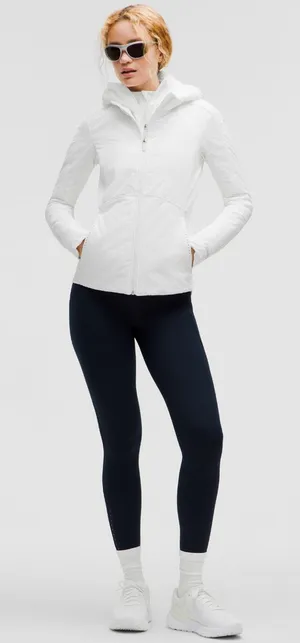 Lululemon Another Mile Puffer Hooded Jacket White Size 4 NWT thumbnail 1