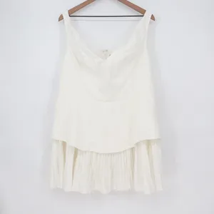 Showpo Izara Off Shoulder Pleated Mini Dress Off White US 16 thumbnail 2