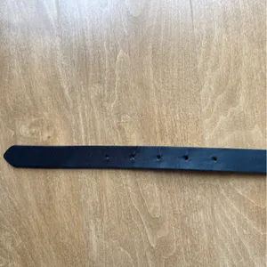 H&M Black Faux Leather Belt with Gold Buckle, Size Medium thumbnail 8