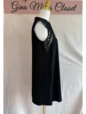 Zara Black Lace Cap Sleeve Dress Size XS thumbnail 3