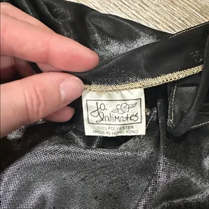 Chic Women's Black and Silver Camisole Size M thumbnail 2