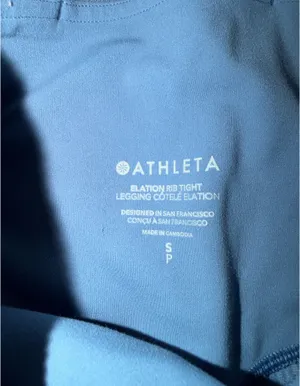 Athleta elation rib tight blue leggings thumbnail 4