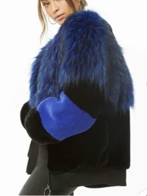 Shaci Faux Fur Coat Black thumbnail 4