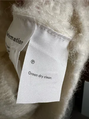 Reformation Alpaca Blend Ivory Neutral Chic Fuzzy Knit Crewneck‎ Sweater thumbnail 7