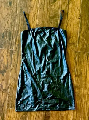 Spirit Faux Leather Halloween Costume Mini Dress thumbnail 2