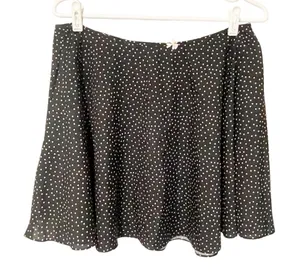 Solid & Striped Womens Size Large Polka Dotted Circle Skirt Swing‎ Black NEW thumbnail 1