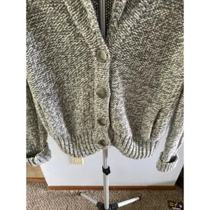 AE American Eagle Women's‎ Wool Rabbit Hair Gray Cardigan Sweater Size XL thumbnail 3