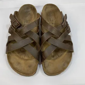 Birki's Birkenstock‎ Sandals 37 US L6 Narrow Mocha Calais Two Strap Sandals thumbnail 4