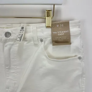 Madewell 90s Straight Crop Jean Tile White High Rise Raw Hem Women US 32 NWT thumbnail 10