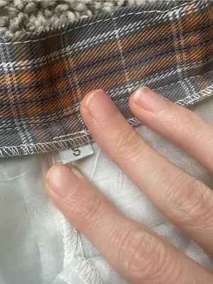 Pleated Gray & Tan Plaid Mini Skirt thumbnail 6