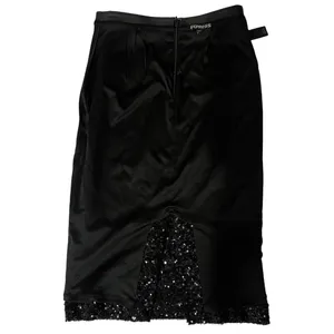 Express Vintage Black Sequin Pencil Skirt Midi Sz 00 Cocktail Festive Holiday thumbnail 8