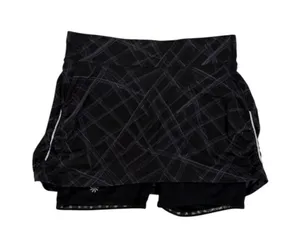 Athleta Skort Black Athletic Active Ruched Athleisure Skirt Size Medium thumbnail 1