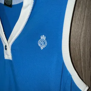 Lauren Ralph Lauren Active Sleeveless Polo Dress S Blue White Tennis Preppy thumbnail 4