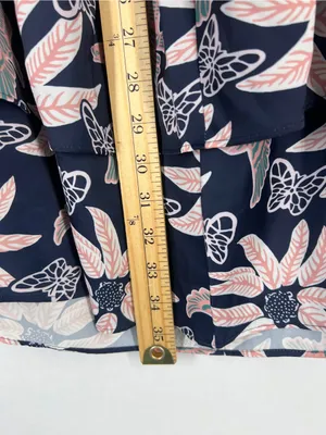 Outerknown Bailey Dress Size 2 Navy Floral Halter Ruffle Mini Dress NWT thumbnail 16