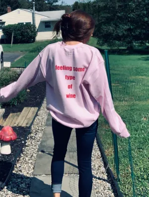 Gildan Wine Happy Sweatshirt thumbnail 6