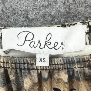 Parker Mini‎ Dress XS Black Gray Tan Gold Abstract Stretch Bell Sleeve Boho Chic thumbnail 11
