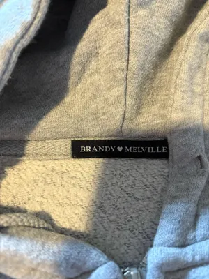 Brandy Melville Half-Zip Sweatshirt Grey thumbnail 3