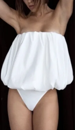 Zara Voluminous Off the Shoulder Bodysuit thumbnail 1