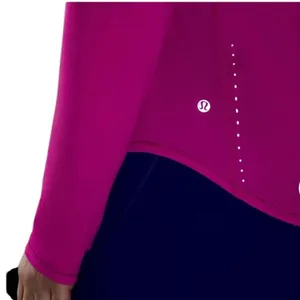 Lululemon High-Neck Running and Training Long Sleeve Shirt Sonic Pink Size 4 thumbnail 4