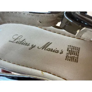 Lidias y Maria's Platform Sandals Women Size 10 Pewter Good Metallic Strappy thumbnail 4