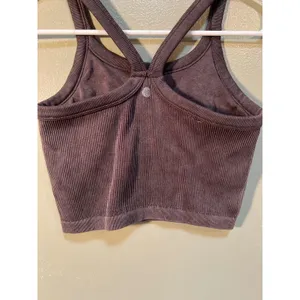 Harmony Balance Women's Size XS Y-Back Tank Top Ribbed Mocha Mineral Wash Brown thumbnail 6
