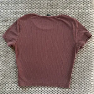 Shein Womens XS Crop Top Brown Ribbed Short Sleeve Stretch thumbnail 3