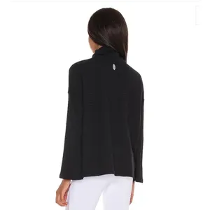Free People Movement Black Ribbed Turtleneck Boxy Top Womens Small thumbnail 4
